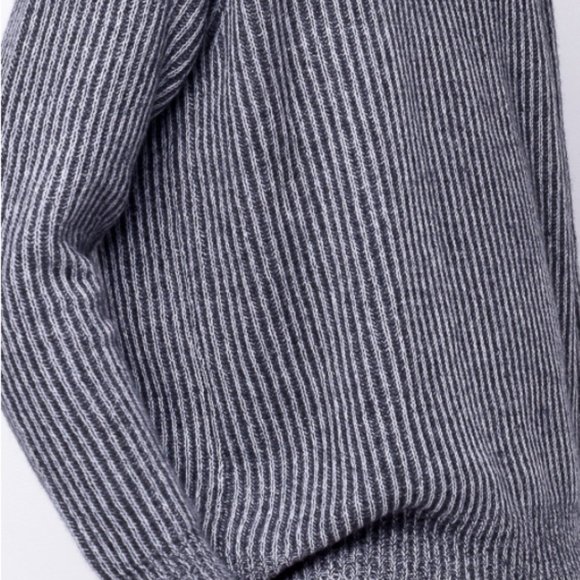 $370 Cashmerism RIB-KNIT Raglan Cashmere Pullover Gray Charcoal  Sweater sz S - Picture 4 of 11